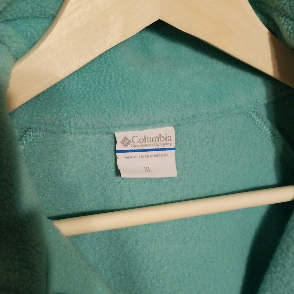 Columbia Fleece Jacket XL Mint Green - Picture 4 of 6